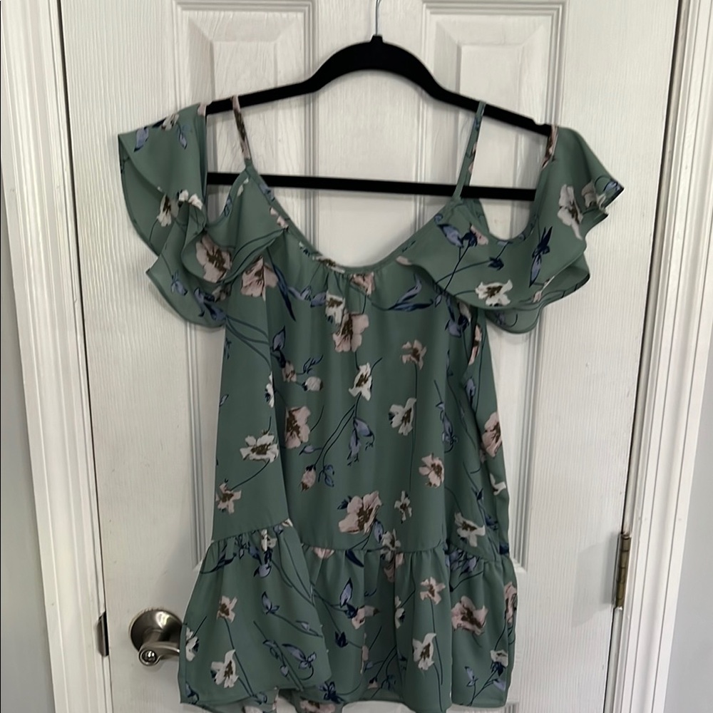 Sienna Sky Green Ruffled Tiered Camisole - Picture 3 of 5